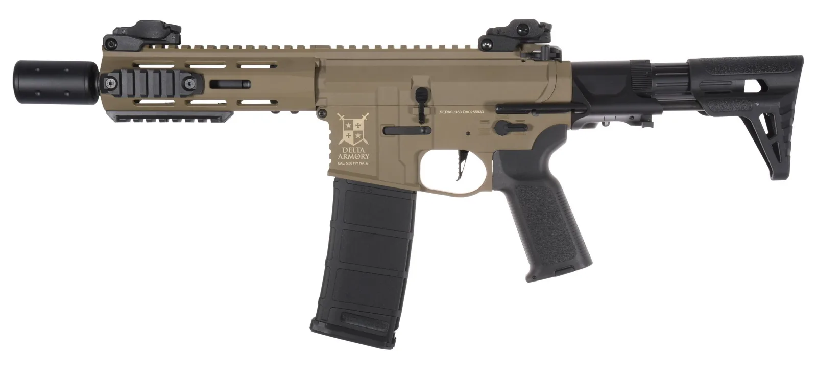 AEG M4 AR15 M-LOK SilentOps 6,5" Charlie EAGLE tan